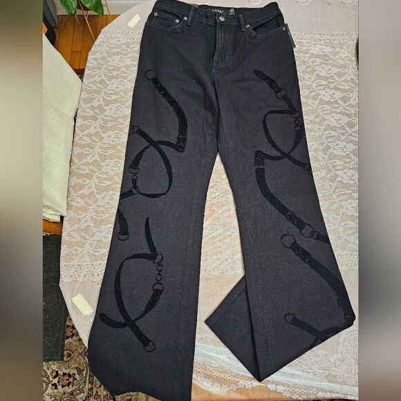 Ralph Lauren Looping Belts Embellished Design 5 Pockets Jeans NWT - Picture 1 of 8